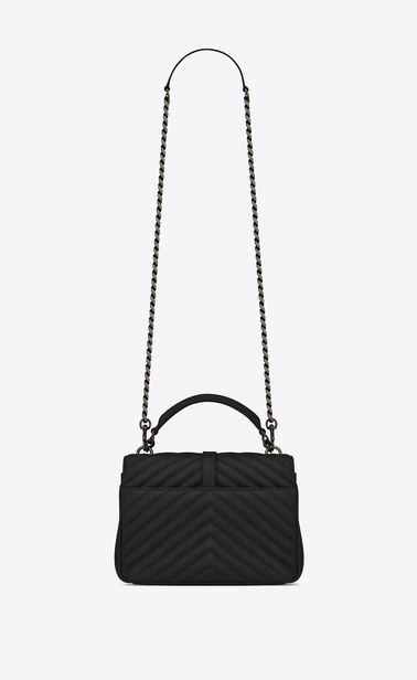 SAINT LAURENT Monogram College Donna medium collège bag nera in pelle matelassé b_V4